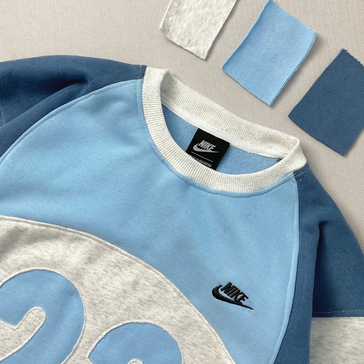 "Coastal Blue" 1-of-1 Paneled Sweatshirt