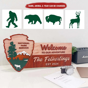 Custom National Park Welcome Sign 3D