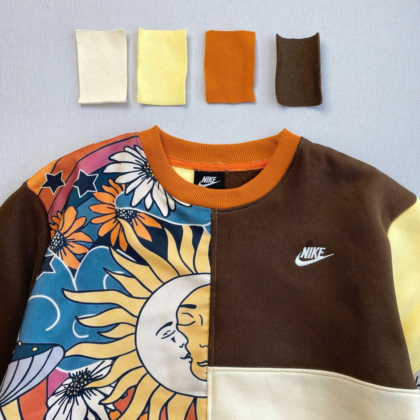 "Sun & Moon" Upcycled Trippy Sweatshirt