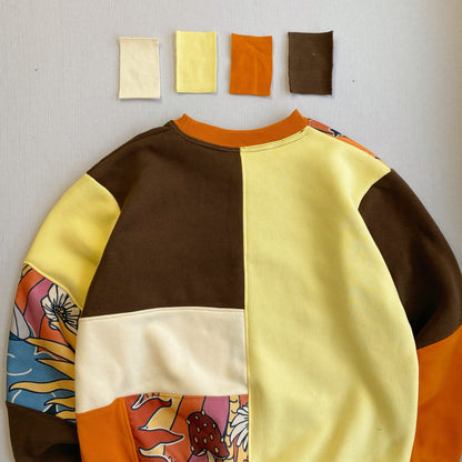 "Sun & Moon" Upcycled Trippy Sweatshirt