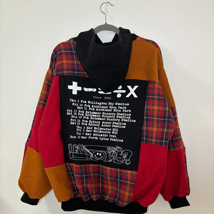 Handcrafted Mixed-Fabric Pullover