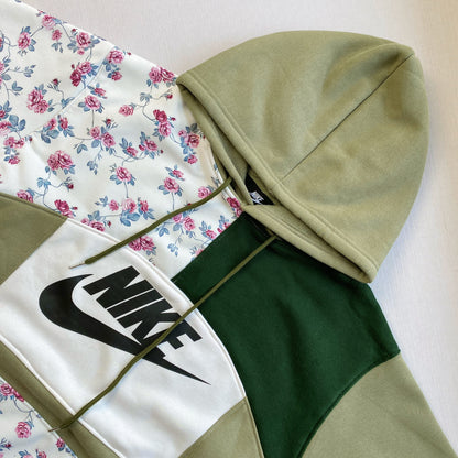 "Olive Garden" 1-of-1 Reworked Floral Hoodie